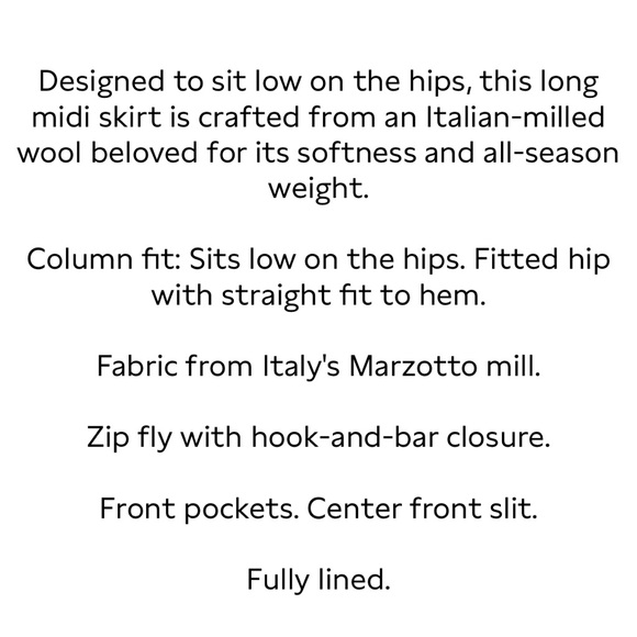 Banana Republic Italian wool midi Navy Pinstripe pencil Skirt 10 - Picture 12 of 14